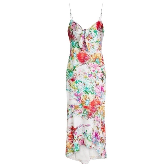 Aidan by Aidan Mattox Printed Calf High Low Patterned Dress - Picture 4 of 9